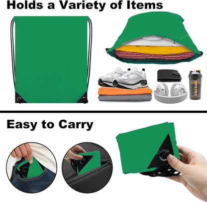 2PCS Drawstring Bags Bulk, String Backpack for Men Women, Cinch Bag Draw String Back Bag for Gym, Sports, Travel (2, Bright Yellow)