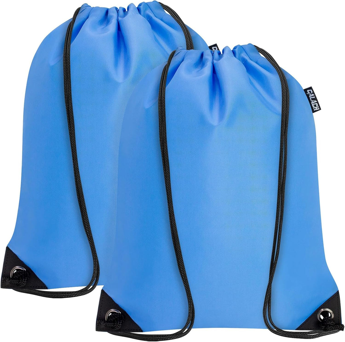2PCS Drawstring Bags Bulk, String Backpack for Men Women, Cinch Bag Draw String Back Bag for Gym, Sports, Travel (2, Bright Yellow)