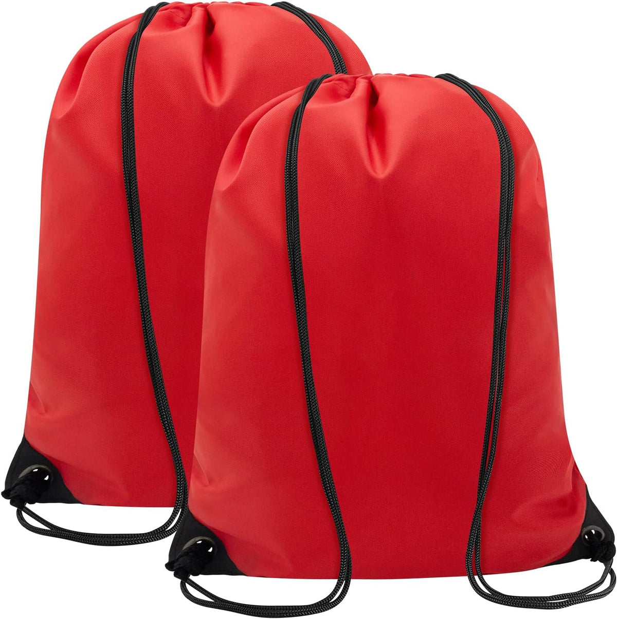 2PCS Drawstring Bags Bulk, String Backpack for Men Women, Cinch Bag Draw String Back Bag for Gym, Sports, Travel (2, Bright Yellow)