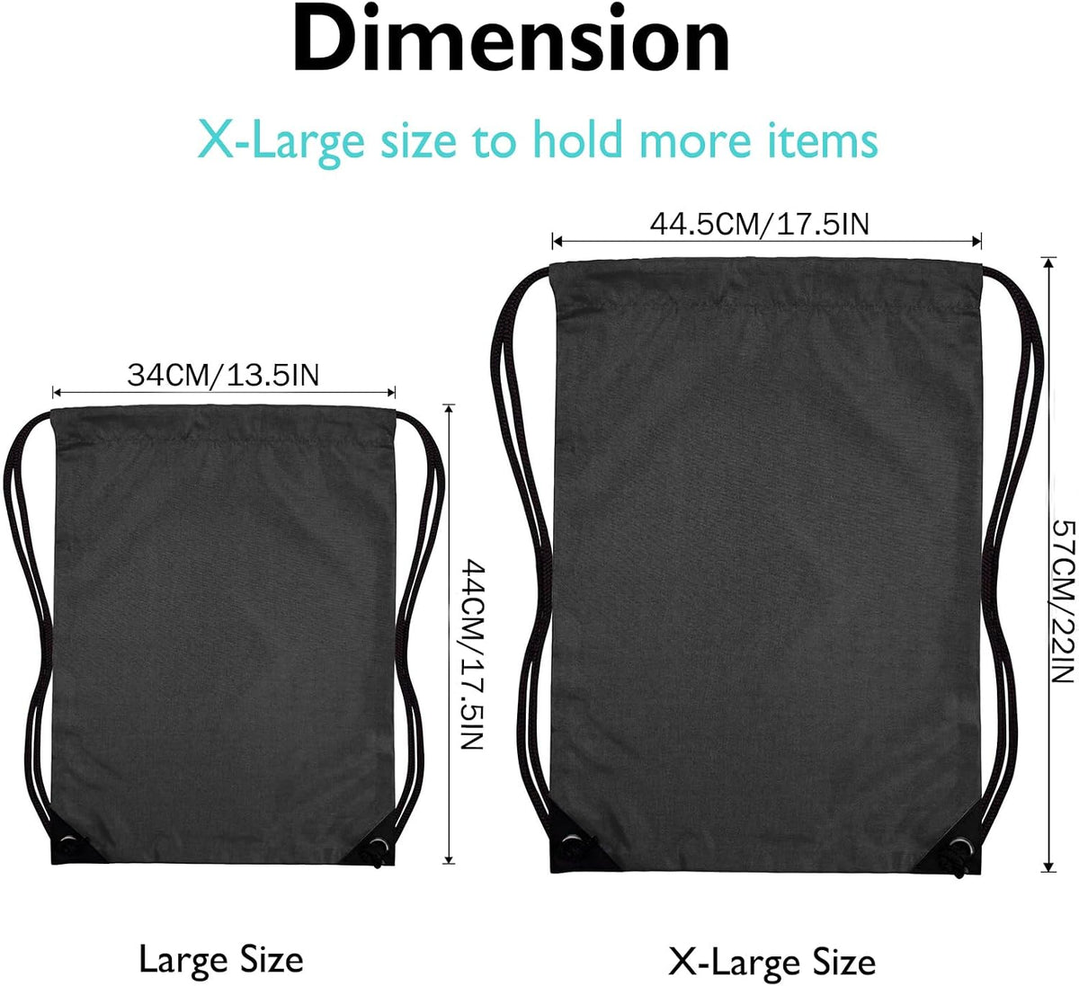 2PCS Drawstring Bags Bulk, String Backpack for Men Women, Cinch Bag Draw String Back Bag for Gym, Sports, Travel (2, Bright Yellow)
