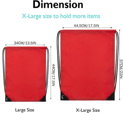 2PCS Drawstring Bags Bulk, String Backpack for Men Women, Cinch Bag Draw String Back Bag for Gym, Sports, Travel (2, Bright Yellow)