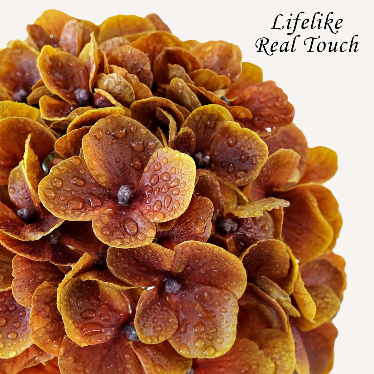 JINWOE Light Blue Flowers Hydrangea Artificial Flowers, 4PCS 21" Latex Real Touch Vintage Lifelike Silk Flowers,Faux Hydrangea Bouquet Fake Flowers for Wedding Centerpieces Tables Party Outdoor Home