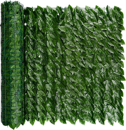 Artificial Ivy Privacy Screen for Fence, 39x118in Strengthened Joint Prevent Leaves Falling Off, Faux Hedge Panels Greenery Vines, Decorative Fences for Outdoor, Garden