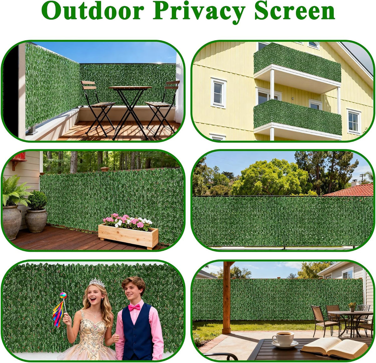 Artificial Ivy Privacy Screen for Fence, 39x118in Strengthened Joint Prevent Leaves Falling Off, Faux Hedge Panels Greenery Vines, Decorative Fences for Outdoor, Garden