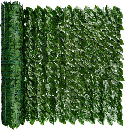 Artificial Ivy Privacy Screen for Fence, 39x118in Strengthened Joint Prevent Leaves Falling Off, Faux Hedge Panels Greenery Vines, Decorative Fences for Outdoor, Garden
