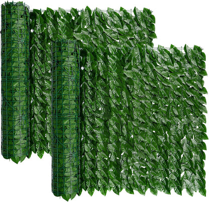 Artificial Ivy Privacy Screen for Fence, 39x118in Strengthened Joint Prevent Leaves Falling Off, Faux Hedge Panels Greenery Vines, Decorative Fences for Outdoor, Garden