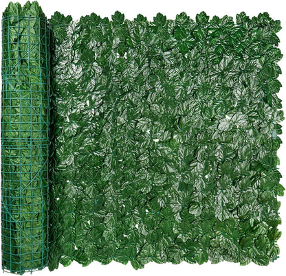 Artificial Ivy Privacy Screen for Fence, 39x118in Strengthened Joint Prevent Leaves Falling Off, Faux Hedge Panels Greenery Vines, Decorative Fences for Outdoor, Garden