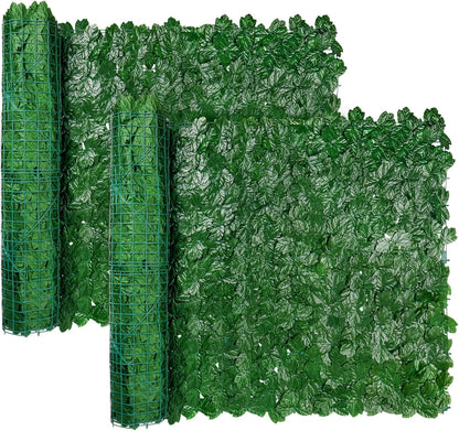 Artificial Ivy Privacy Screen for Fence, 39x118in Strengthened Joint Prevent Leaves Falling Off, Faux Hedge Panels Greenery Vines, Decorative Fences for Outdoor, Garden