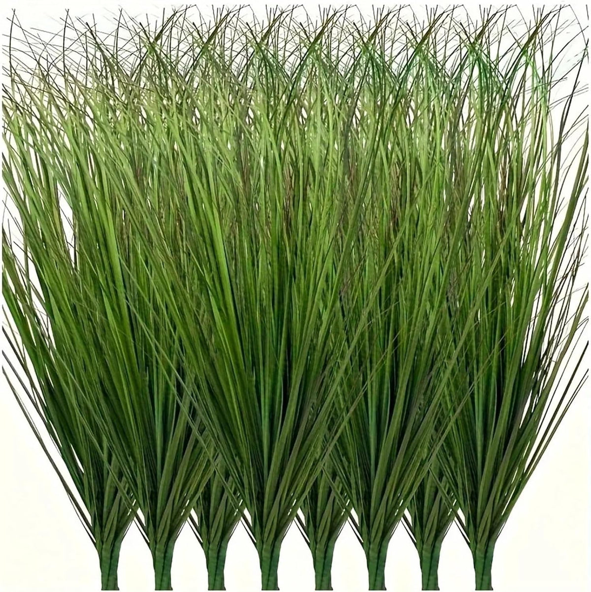Onion Grass Artificial Plants Outdoor, Faux Shrubs Wheat Grass, Artificial Tall Grass Fake Plants for Indoor Home Decor, Artificial Onion Grass Greenery Stems Weed Bushes (Green Red Tail)