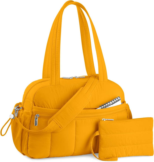 Travel Duffel Bag, Puffy Carry On Overnight, Gym Bag w/Wet Pocket