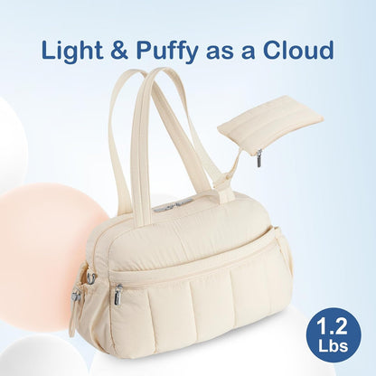 Travel Duffel Bag, Puffy Carry On Overnight, Gym Bag w/Wet Pocket