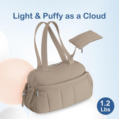 Travel Duffel Bag, Puffy Carry On Overnight, Gym Bag w/Wet Pocket