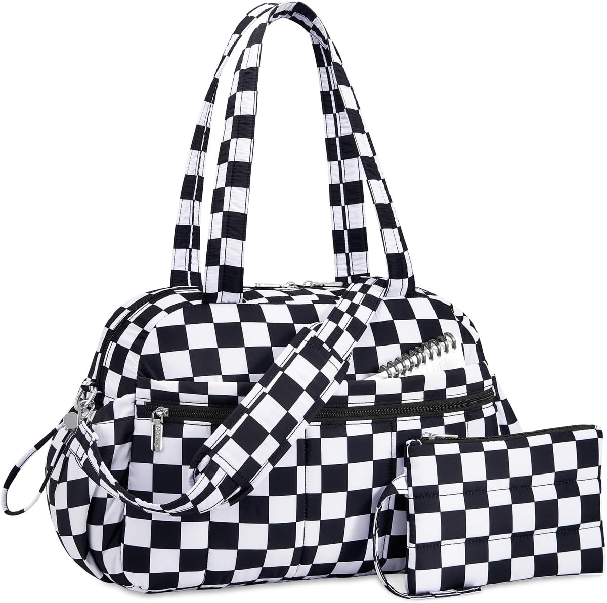 Travel Duffel Bag, Puffy Carry On Overnight, Gym Bag w/Wet Pocket