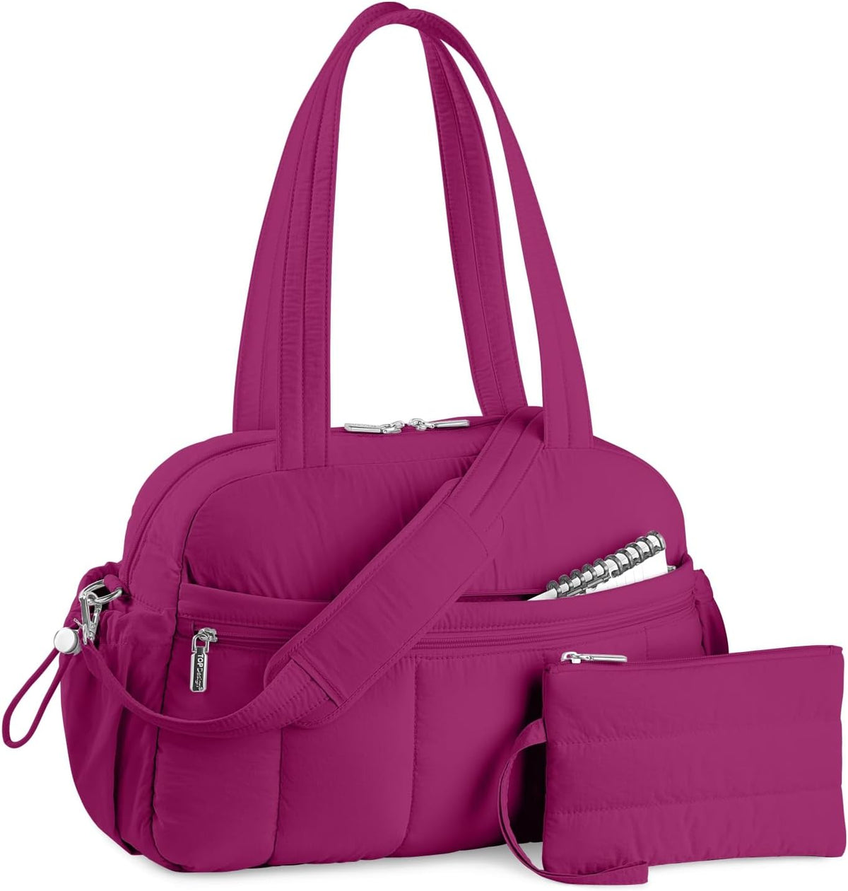 Travel Duffel Bag, Puffy Carry On Overnight, Gym Bag w/Wet Pocket
