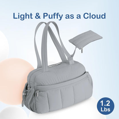 Travel Duffel Bag, Puffy Carry On Overnight, Gym Bag w/Wet Pocket