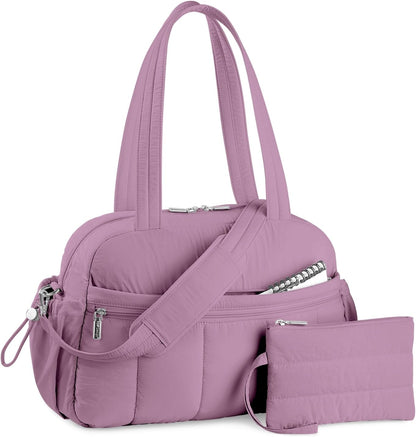 Travel Duffel Bag, Puffy Carry On Overnight, Gym Bag w/Wet Pocket