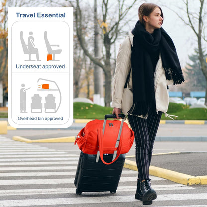 Travel Duffel Bag, Puffy Carry On Overnight, Gym Bag w/Wet Pocket