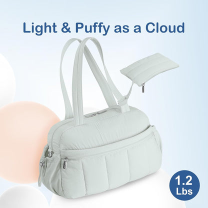Travel Duffel Bag, Puffy Carry On Overnight, Gym Bag w/Wet Pocket