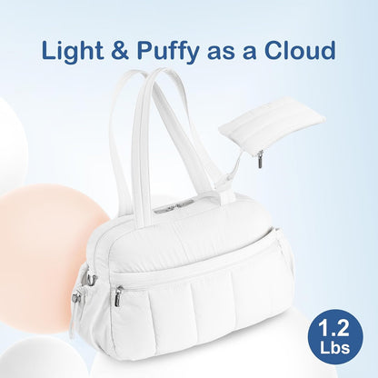 Travel Duffel Bag, Puffy Carry On Overnight, Gym Bag w/Wet Pocket