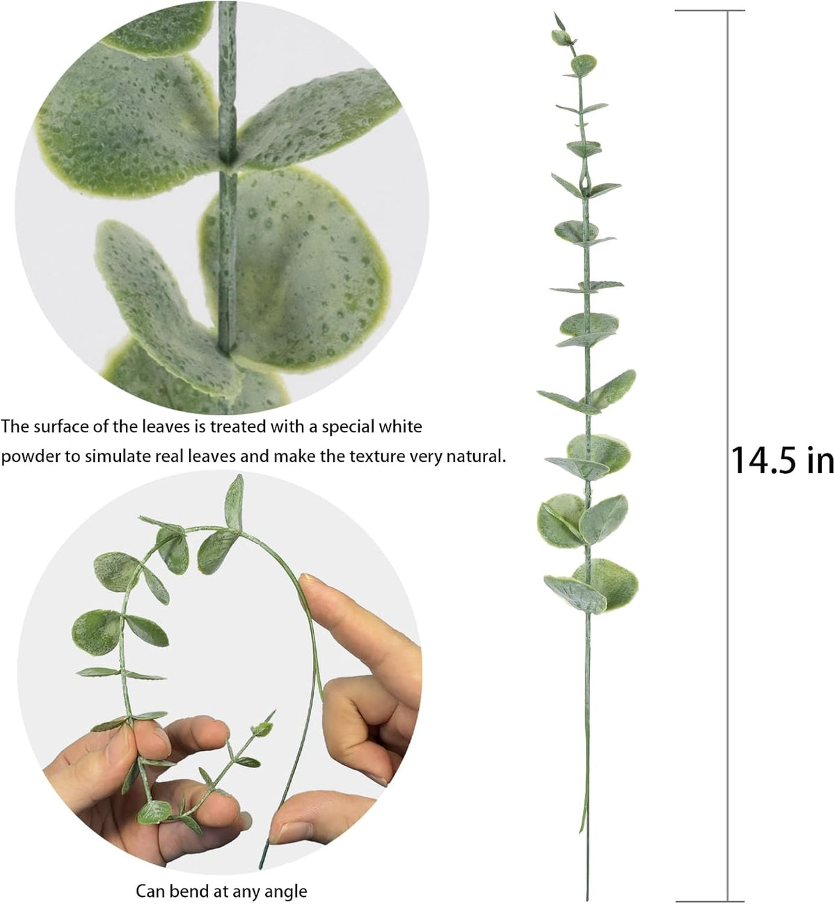 38pcs Eucalyptus Stems Artificial Eucalyptus Leaves Fake Greenery Branches Fake Flowers for Wedding Centerpiece Spring Easter Farmhouse Home Decoration 2026