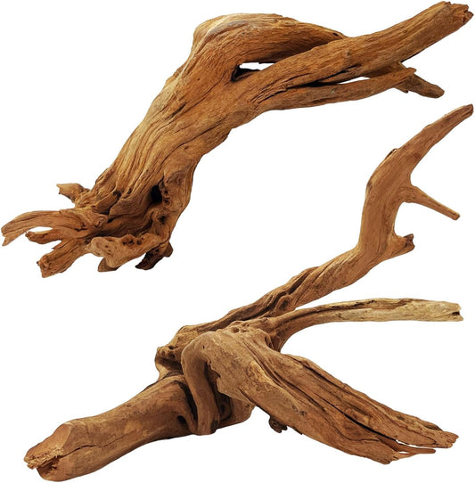 10 Pcs Natural Small Driftwood for Aquarium, Aquarium Driftwood Freshwater 2-4 Inch, Assorted Size Mopani Wood, Twisted Branches for Fishtank Accessories, Reptile Terrariums Decorations