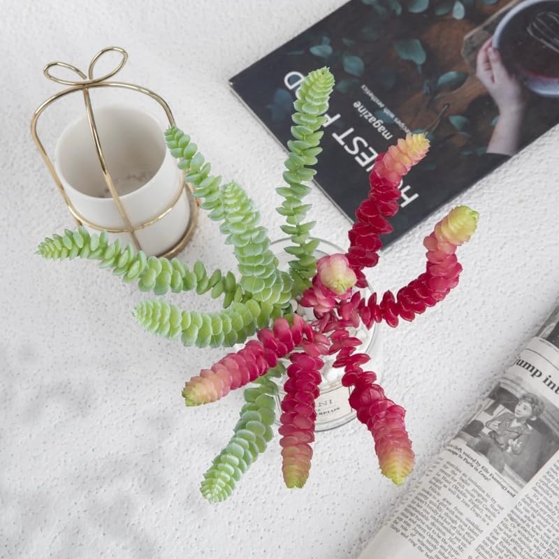 3 Pieces Artificial Cactus Plants Outdoor,Mini Fake Succulents,Plastic Plant Mini Cactus Christmas Tree for Bathroom Decorations,Kitchen Bouquet Garden & Outdoor Home Décor (Wispy)