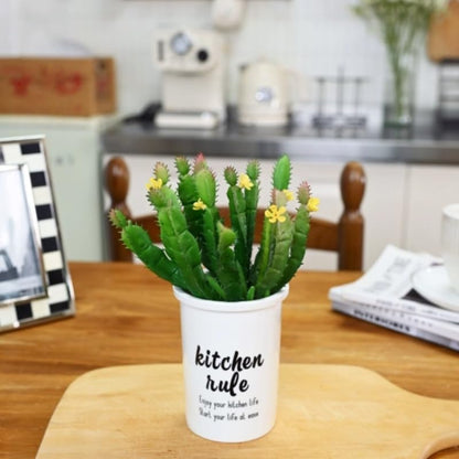 3 Pieces Artificial Cactus Plants Outdoor,Mini Fake Succulents,Plastic Plant Mini Cactus Christmas Tree for Bathroom Decorations,Kitchen Bouquet Garden & Outdoor Home Décor (Wispy)
