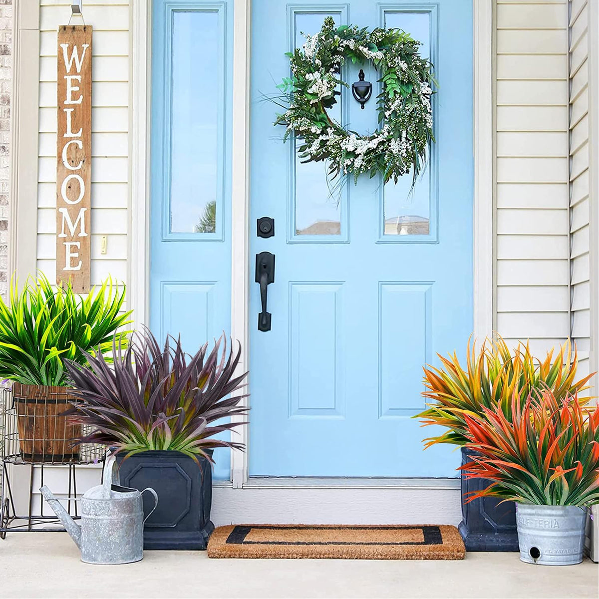Artificial Plants Outdoor, UV Resistant, Fake Tropical Plants
