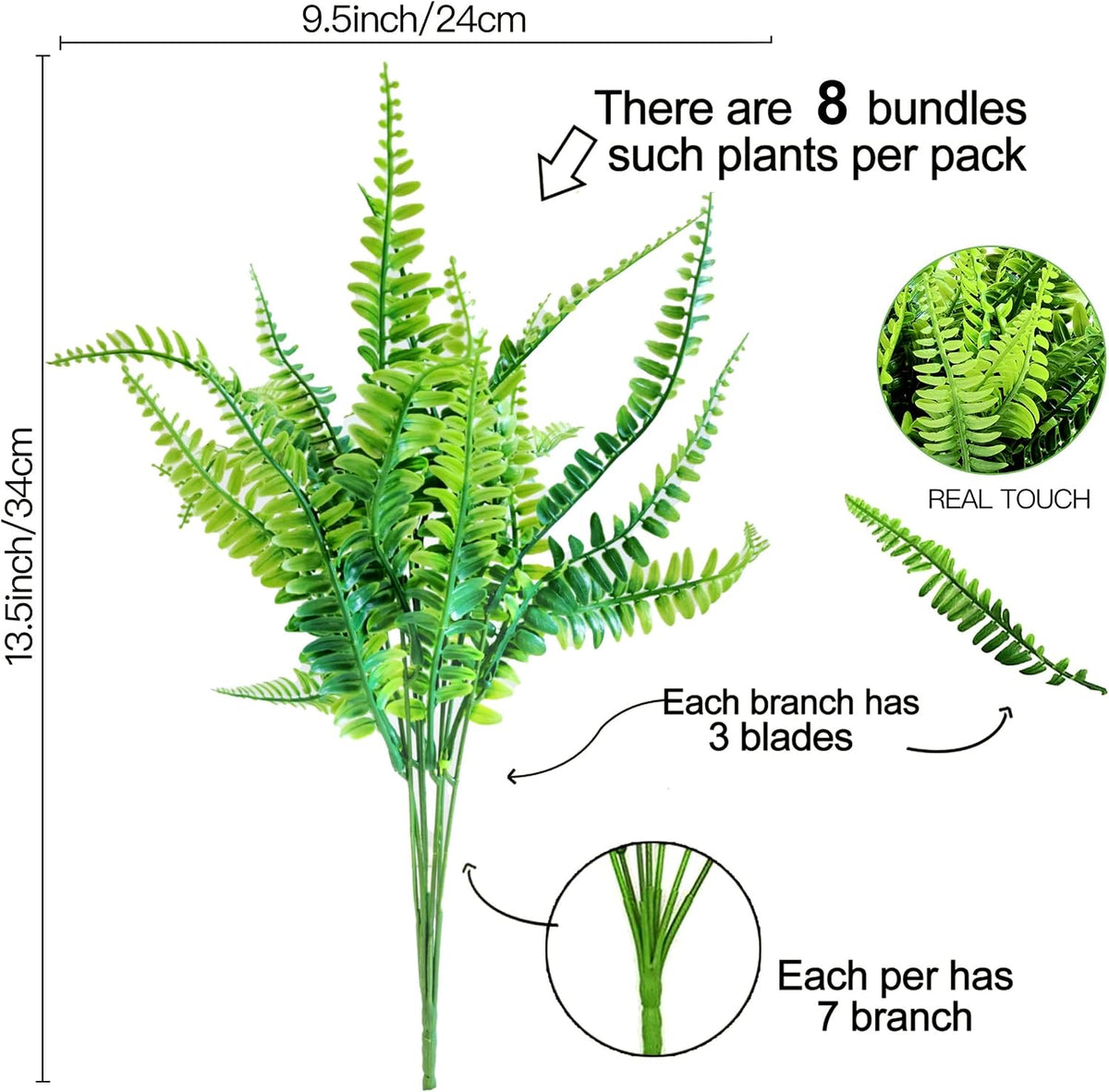 Artificial Plants Outdoor, UV Resistant, Fake Tropical Plants
