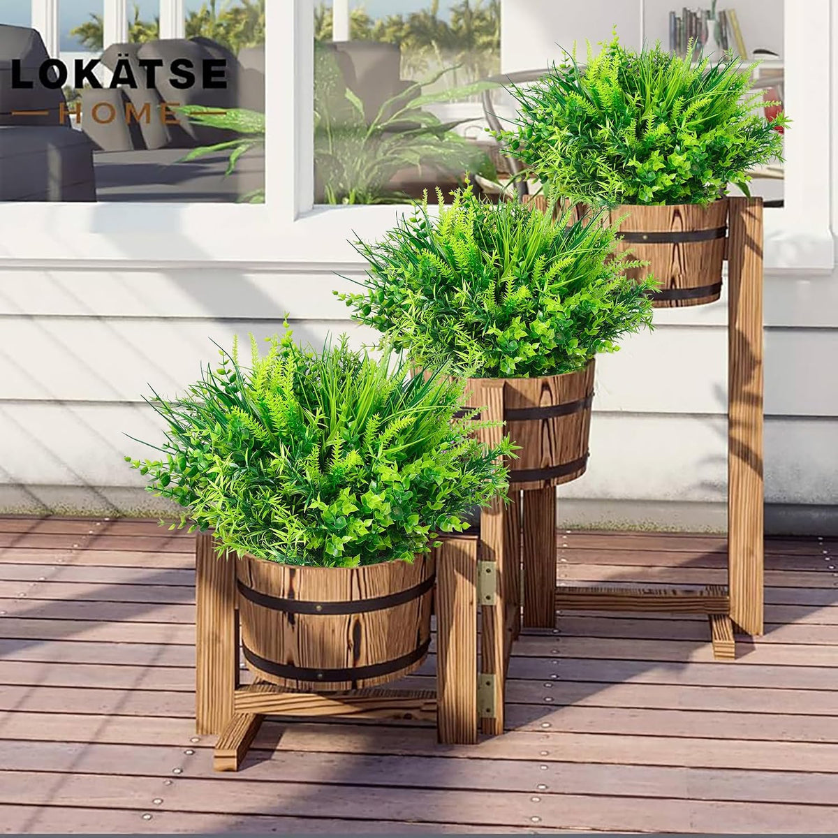 Artificial Plants Outdoor, UV Resistant, Fake Tropical Plants
