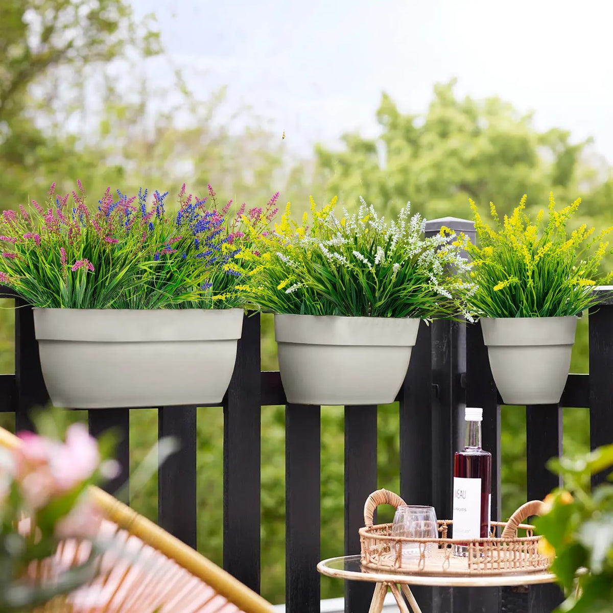 Artificial Plants Outdoor, UV Resistant, Fake Tropical Plants