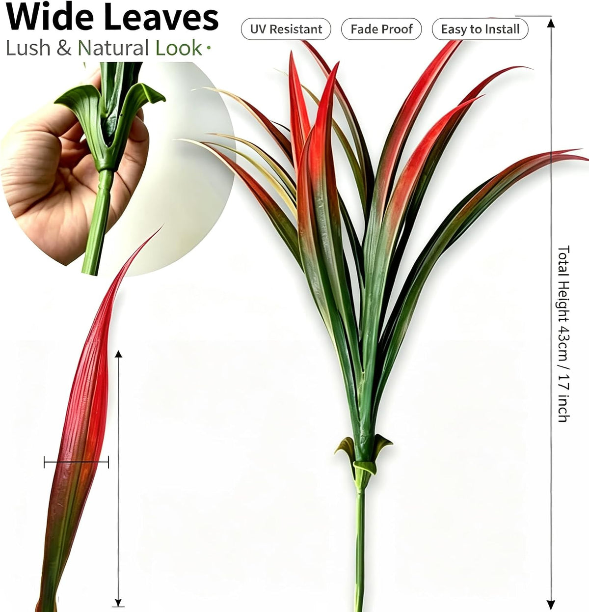 Artificial Plants Outdoor, UV Resistant, Fake Tropical Plants