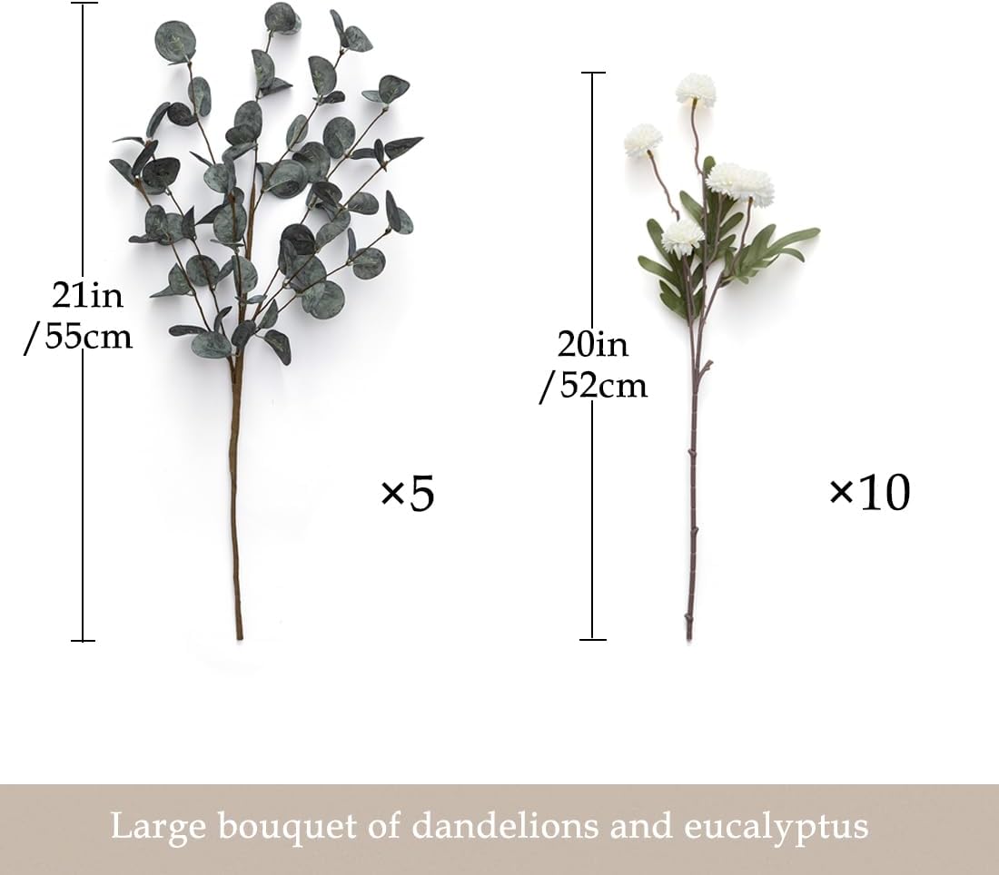 Artificial Kiku Flower White - 5 Pcs Fake Pompon Mums Silk Small Chrysanthemum Faux Ball Fall Flower Stem Decor for Autumn Wedding Filler DIY Bouquet Centerpieces Arrangements Shower