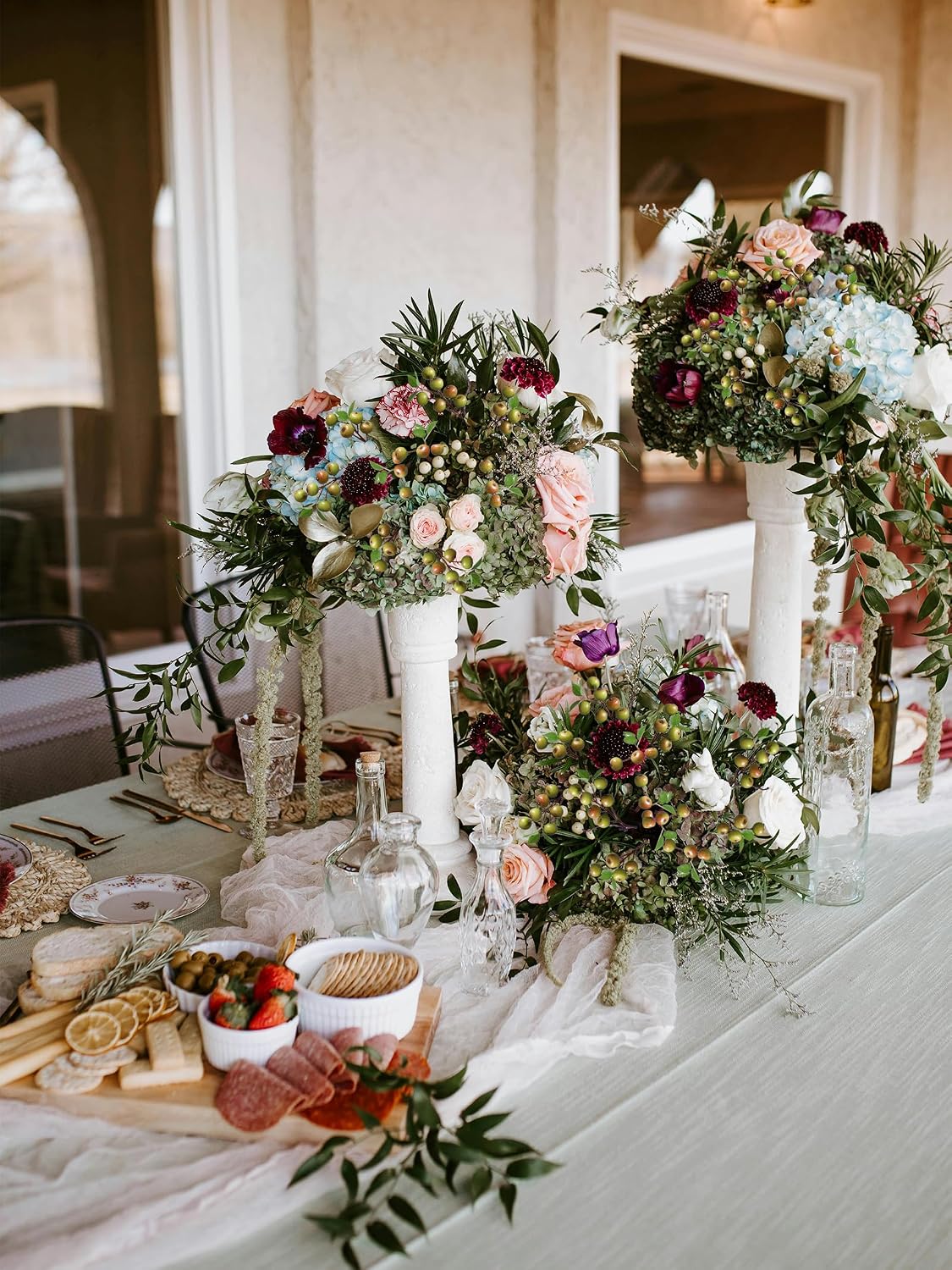 Like Natural 4Pcs 21.6 Inch Faux Berries Artificial Berry Branches Fruits Artificial Flowers for Christmas Home Decorations Living Room Table Vase Decor Office Gifts Indoor
