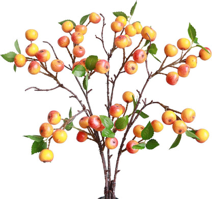 Like Natural 4Pcs 21.6 Inch Faux Berries Artificial Berry Branches Fruits Artificial Flowers for Christmas Home Decorations Living Room Table Vase Decor Office Gifts Indoor