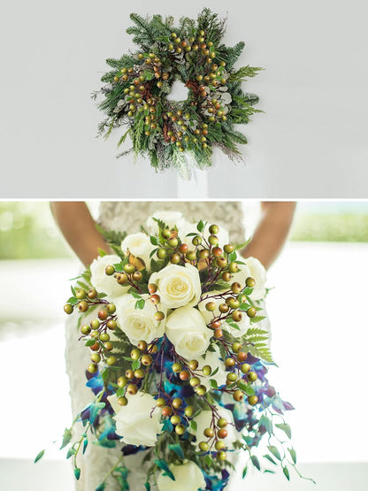 Like Natural 4Pcs 21.6 Inch Faux Berries Artificial Berry Branches Fruits Artificial Flowers for Christmas Home Decorations Living Room Table Vase Decor Office Gifts Indoor