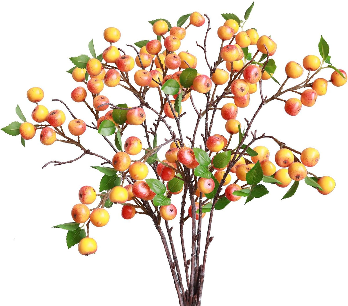 Like Natural 4Pcs 21.6 Inch Faux Berries Artificial Berry Branches Fruits Artificial Flowers for Christmas Home Decorations Living Room Table Vase Decor Office Gifts Indoor