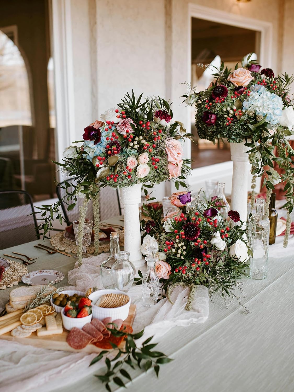 Like Natural 4Pcs 21.6 Inch Faux Berries Artificial Berry Branches Fruits Artificial Flowers for Christmas Home Decorations Living Room Table Vase Decor Office Gifts Indoor
