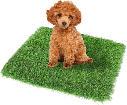 GLOBREEN 34" x 23" Fake Grass Pee Pad for Dogs Potty Training Turf Pets Mat - Indoor Outdoor Use