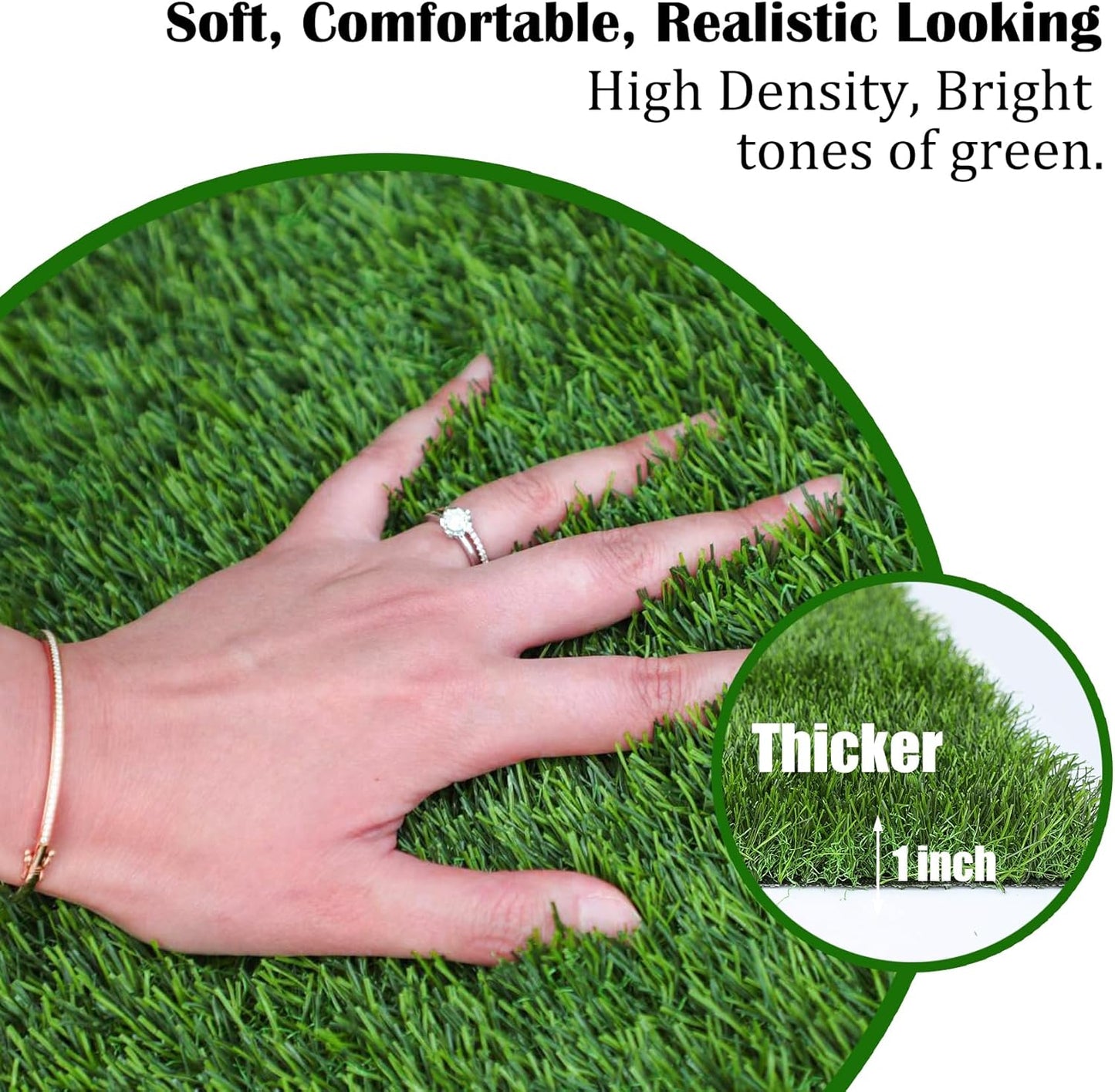 GLOBREEN 34" x 23" Fake Grass Pee Pad for Dogs Potty Training Turf Pets Mat - Indoor Outdoor Use