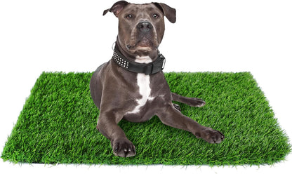 GLOBREEN 34" x 23" Fake Grass Pee Pad for Dogs Potty Training Turf Pets Mat - Indoor Outdoor Use