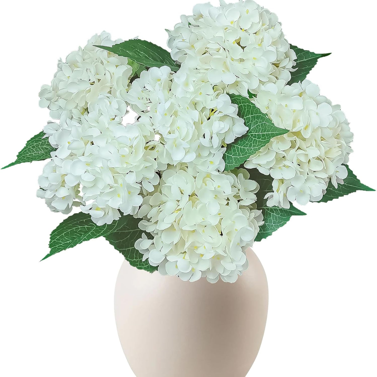 6PCS Blue Hydrangea Artificial Flowers Bouquets, Bulk Silk Hydrangea Heads with Stems, Fake Hydrangeas Flowers Arrangement, Faux Floral Decor for Home Wedding Party