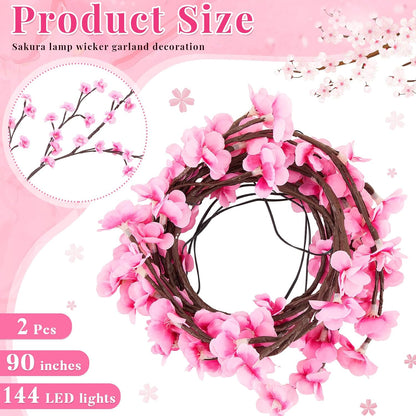 Cherry Blossom Tree Branch Lights for Wall, 3.94 FT Lights