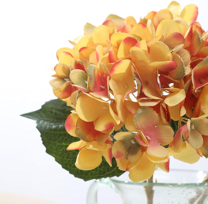 6pcs White Hydrangea Artificial Flowers - Faux Hydrangea Flowers, Fake Silk Flowers for Table Centerpiece, Silk Hydrangea Flowers with Stems for Home Wedding Party Decor