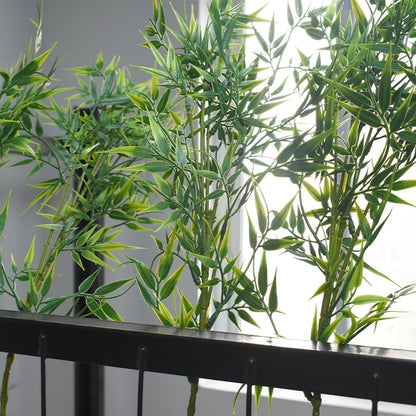 5Pcs Artificial Bamboo Leaves Faux Bamboo for Tall Vase Artificial Bamboo Plant Branch Greenery Plant for Hotel Home Wall Farmhouse Decoration