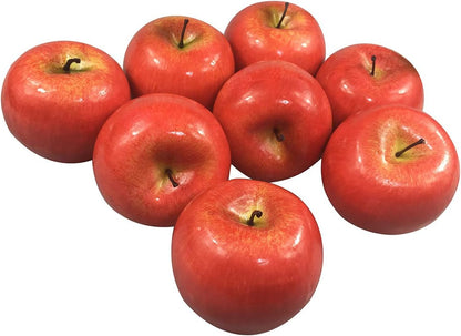 Fake Fruits Artificial Apples, Green, Set of 12
