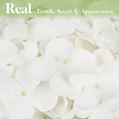 3Pcs 21" Blue Hydrangea Artificial Flowers Real Touch Latex Fake Hydrangeas | Realistic Latex Faux Hydrangeas Flowers Full Fake Hydrangeas for Home Wedding Floral Arrangements Centerpieces Outdoor Decor