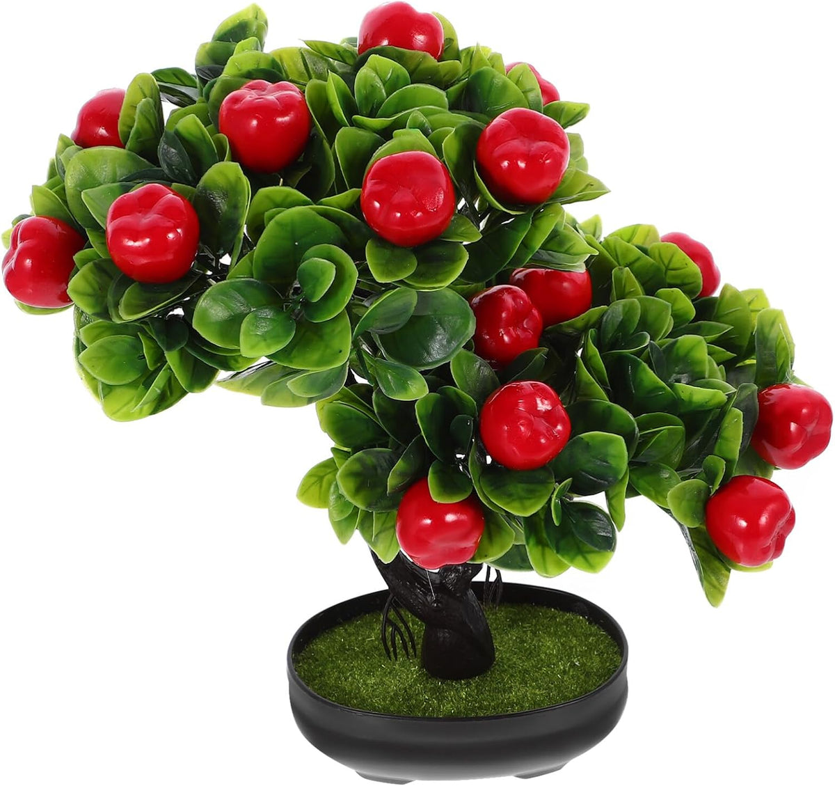 Artificial Fruit Tree with Pot Simulated Fruit Tree Faux Bonsai Ornament Desktop Decor for Indoor Home Office Living Room Faux 11.81 X 10.23 X 3.34 in