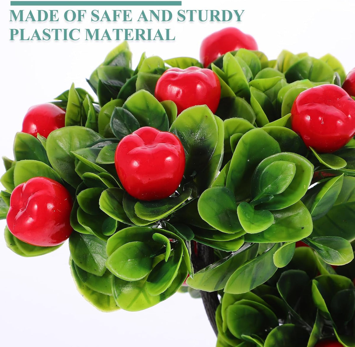 Artificial Fruit Tree with Pot Simulated Fruit Tree Faux Bonsai Ornament Desktop Decor for Indoor Home Office Living Room Faux 11.81 X 10.23 X 3.34 in