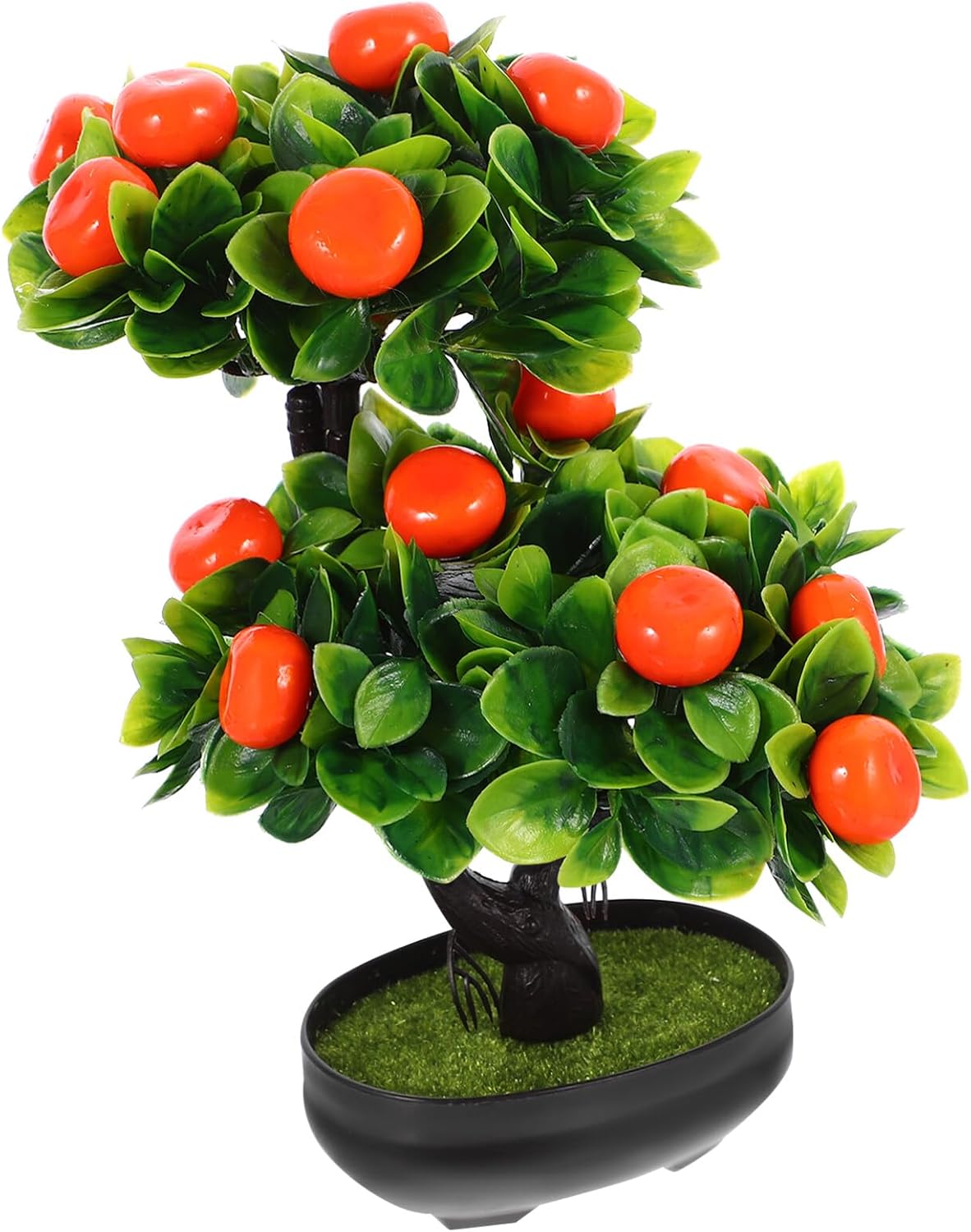 Artificial Fruit Tree with Pot Simulated Fruit Tree Faux Bonsai Ornament Desktop Decor for Indoor Home Office Living Room Faux 11.81 X 10.23 X 3.34 in
